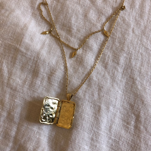 Wanderlust + Co Zalea Locket Gold Necklace - Picture 5 of 5